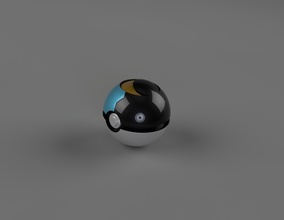 lune Balle Pokémon pokeball boule nintendo anime 3dprinting Jeux jouets 3d print model - Mito3D