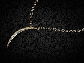 moon diamond necklace pendant art deco moonstone jewelry tiny star birthstone silver victorian charm pendants 3d print model - Mito3D