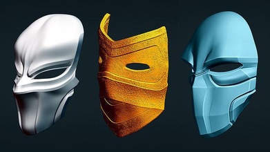lune chevalier 3 version 3dprint impression accessoires armure diy jeu film numérique art loisir ninja visage jouets 3d print model - Mito3D
