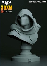 lune Chevalier buste 3d impression stl Jeux jouets 3d print model - Mito3D