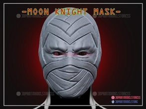 moon knight mask - marvel cosplay helmet face comic head horror moonknight halloween games toys 3d print model - Mito3D