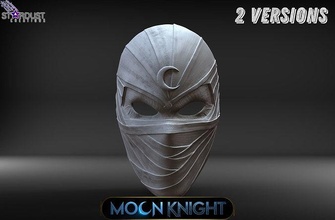 moon knight mask ready print 2 versions cosplay moonknight marvel prop man art hobby diy 3d print model - Mito3D