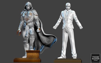 moon knight pack mr marvel mcu drama disney character hero 3d print art sculptures 3d print model - Mito3D