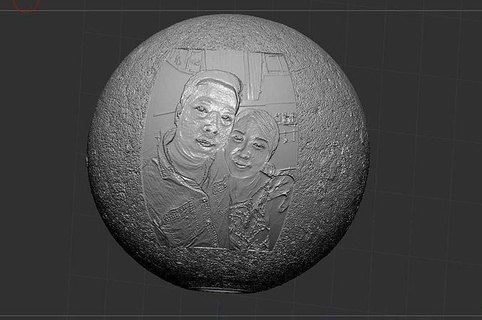 moon lamp photo 3d design sphere ball shaped art sculptures 3d print model - Mito3D