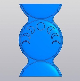 moon phases vase gardener flower bowl bouquet houseware florist house decor 3d print model - Mito3D