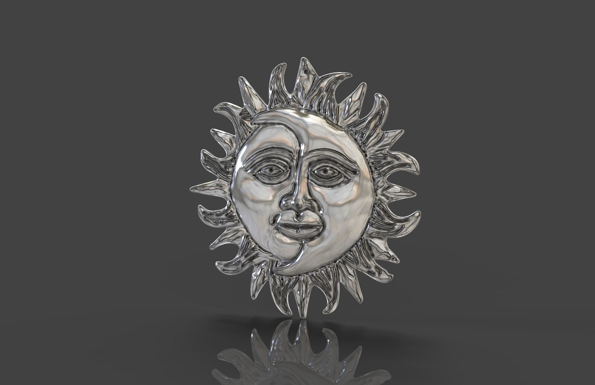 sol da lua jóias moonandsun a o planeta planetas ouro de prata jewelri pingente esculpir zbrush pingentes 3D print model - Mito3D