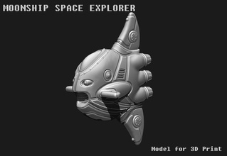moonship - uzay Gezgini oyun-oyuncak gemi bilim kurgu gemisi ay güneş makeprintable meydan okuma oyunlar oyuncaklar diğer oyuncak oyunları 3d print model - Mito3D