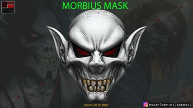 morbius máscara maravilla historietas darcula Víspera Santos cosplay fantasma casco cráneo cabeza vampiro disfraces juguetes 3d print model - Mito3D