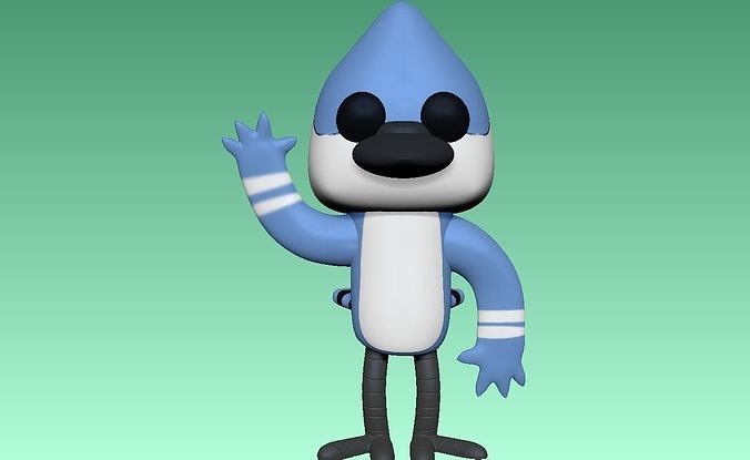Mordecai Sanat kavramsal karakter Funko oyuncak 3D print model - Mito3D