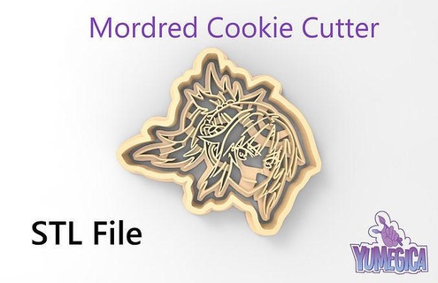 mordred fate grand order cookie cutter stl file typemoon type moon pendragon saber anime manga cake saberofred fategrandorder visualnovel emporte piece cookiecutter house kitchen dining 3d print model - Mito3D