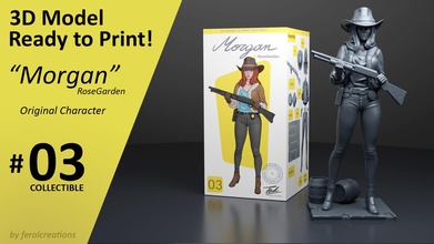 Morgan koleksiyon 03 ferolcreations 3dprint printing3d 3dmodeltoprint printstl zbrushmodel blender yazdırılabilir Kadın şekil heykel oyunlar oyuncaklar 3d print model - Mito3D