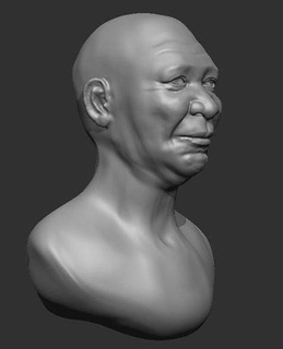 morgan freeman head sculpture monument statue figure 3dmodel zbrush art sculptures 3d print model - Mito3D