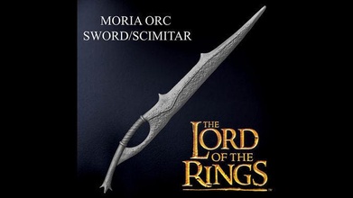 3d printable moria orc sword scimitar - lord of rings lordoftherings thelordoftherings lotr sauron nazgul middleeath goblin medieval actionfigure toy battle vintage weapon accesory armor bladed games toys 3d print model - Mito3D