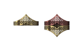 marroquino Beldi moucharabieh anel n03 imprimível ouro argolas jóias joalheria enfeite árabe moda prata esterlina brilhante luxo clássico tradicional 3d print model - Mito3D