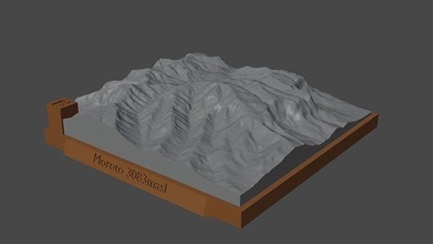 urina montagna paesaggio vulcano terreno ambiente natura fotogrammetria elevazione dem scienza 3d print model - Mito3D