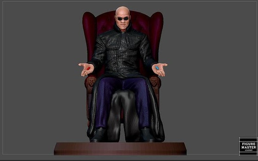morpheus matrix statue movie character man art sculptures 3d print model - Mito3D