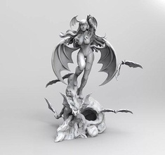 morrigan aensland darkstalkers succube demone figurina gioco anime vampiro mostro combattimento giochi giocattoli 3d print model - Mito3D