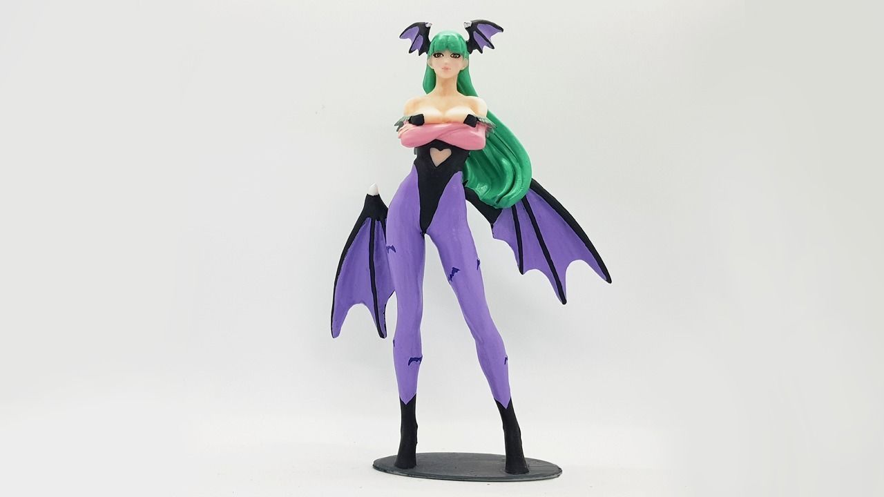 morrigan modelo impressão mulher menina fofa personagem jogos capcom bonita arte esculturas 3D print model - Mito3D