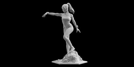 mortale kombat 11 sonya lama statua 3d stampa modello stampato donna figura arte sculture 3d print model - Mito3D