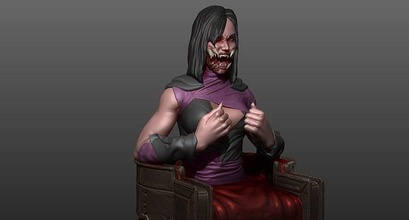 mortal kombat mileena controller holder xbox video game character fight playstation games toys 3d print model - Mito3D