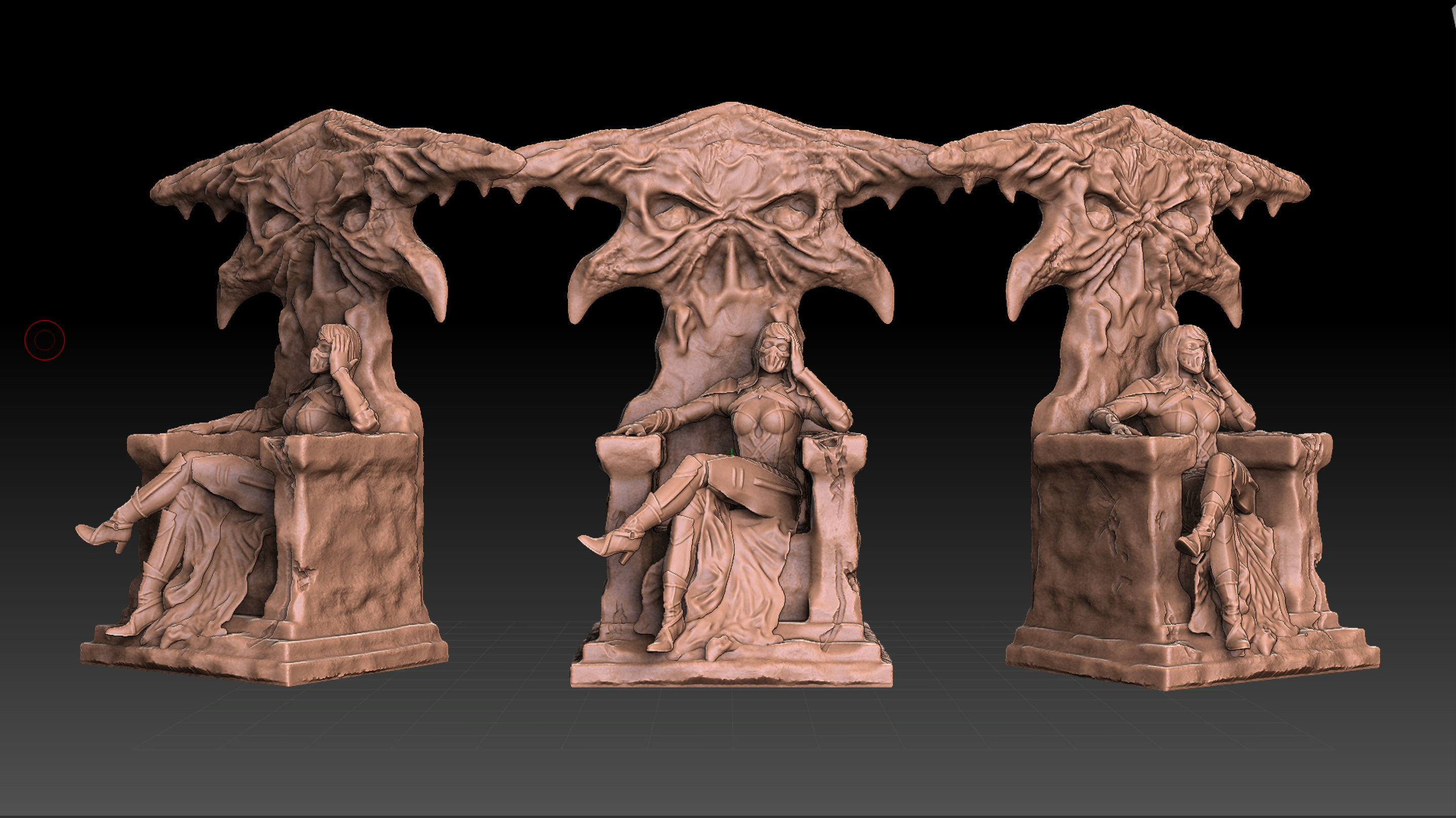 mortal kombat skarlet on sangue trono escarlate combate mk11 deus impressão imprimível figura esculpir estátua escultura jogos brinquedos 3D print model - Mito3D