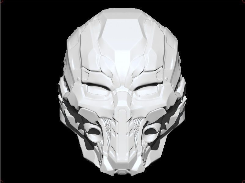 mortal kombat x triborg smoke sci fi helmet model trim mask mk games toys game accessories 3D print model - Mito3D