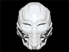 sterblich kombat triborg rauch sci fi helm modell trimmen maske mk spiele spielzeuge spiel zubehör 3d print model - Mito3D