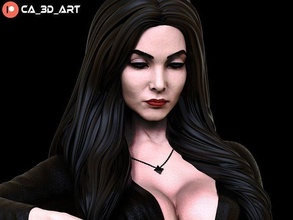 morticia addams 3d print woman dark sexy halloween body art scary character collectible figurine 3dprint toy miniatures fashion figurines womanbody 3dmodel 3dprinting sculptures 3d print model - Mito3D