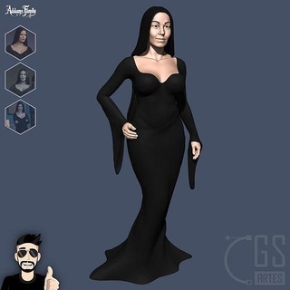 morticia addams full - series wednesday morticia wednessday wandinha hand netflix wednesday sculptures family adams sculpture addamsfamily character addams movie addamfamily familia maozinha serie replicas art  3d print model - Mito3D