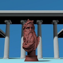Musa büst kaide Sanat tasarım heykel kule mimari sütun deko mermer Partenon bina bileşen sembol ana kaya adalet Roma dekorasyon heykeller 3d print model - Mito3D