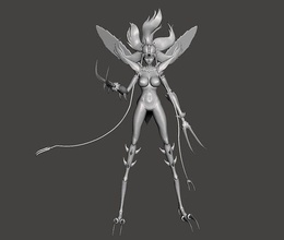 mosquito girl form punch man 3d model games toys 3d print model - Mito3D