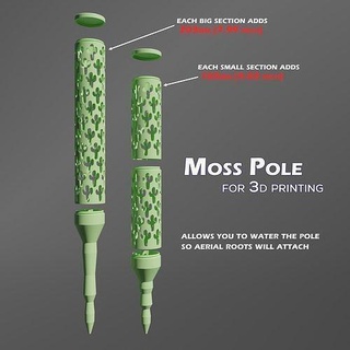 Moos Pole Haus Zimmerpflanzen Innen Pflanzen Pflanze Totem unterstützt Bewässerung Anteil Flora Natur Zubehör 3d print model - Mito3D