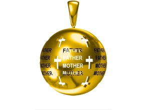 mother jewelry beautiful father pendant relationship movement penant pendants 3d print model - Mito3D