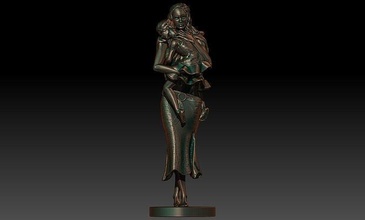 mutter kind baby mama statuette kunst skulpturen 3d print model - Mito3D