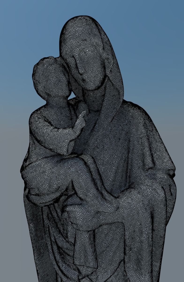 die Mutter Gottes Kunst 3dmodel 3dprint religiöse Skulptur Gott Skulpturen 3D print model - Mito3D