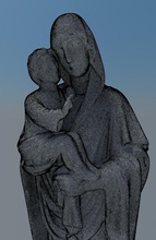 mãe de deus a arte 3dmodel 3dprint religiosa escultura esculturas 3d print model - Mito3D