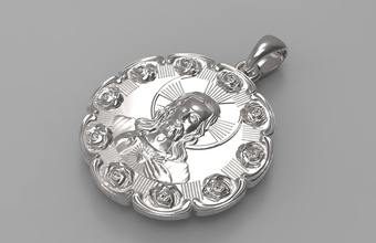 mother mary jesus rose pendant jewelry gold jewellery silver necklace printable pendants 3d model buy 3d print model - Mito3D