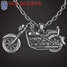 motor bisiklet v1 kolye takı mücevher bisikletçi moda biniciler punk şok etmek piston parçalar mekanik yedek donanım motosiklet Araçlar açgözlü moped mobilet enduro Harley Davidson 3d print model - Mito3D