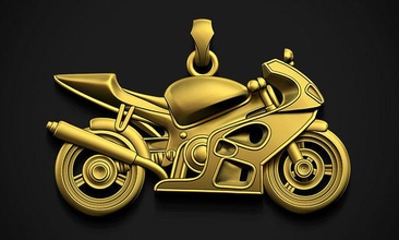 motorcycle pendant bike motor biker cycle motorbike super haya busa motogp race sportbike 3d print jewelry pendants 3d print model - Mito3D