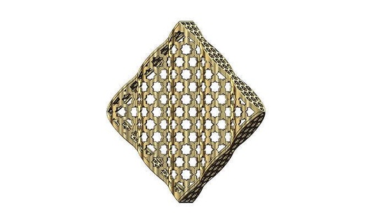 Moucharabieh caja colgante pendiente Moda belleza joyería joya oro plata libra esterlina collar imprimible Arábica clásico árabe colgantes Arte geométrico medallón 3d print model - Mito3D
