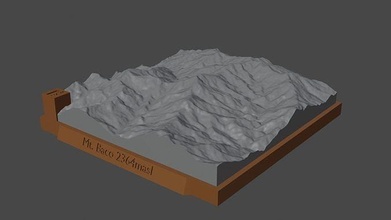 monte baco montanha panorama vulcão terreno Ambiente natureza fotogrametria elevação dem Ciência 3d print model - Mito3D