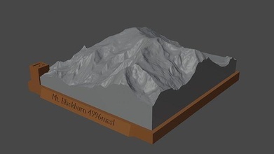 montar quemadura negra montaña paisaje volcán terreno ambiente naturaleza fotogrametría elevación dem Ciencias 3d print model - Mito3D