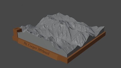 monter tonnelier Montagne paysage volcan terrain environnement nature photogrammétrie élévation dem science 3d print model - Mito3D