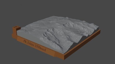 montare aiutami montagna paesaggio vulcano terreno ambiente natura fotogrammetria elevazione dem scienza 3d print model - Mito3D