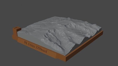 mount edziza mountain landscape volcano terrain environment nature photogrammetry elevation dem science 3d print model - Mito3D