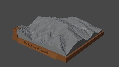 montar halcón montaña paisaje volcán terreno ambiente naturaleza fotogrametría elevación dem Ciencias 3d print model - Mito3D
