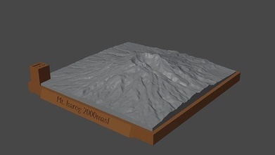 montar sacudir montaña paisaje volcán terreno ambiente naturaleza fotogrametría elevación dem Ciencias 3d print model - Mito3D