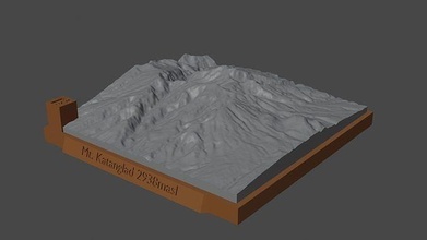 binmek limon otu dağ manzara yanardağ arazi çevre doğa fotogrametri yükseklik dem Bilim 3d print model - Mito3D