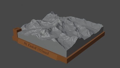 mount kimball mountain landscape volcano terrain environment nature photogrammetry elevation dem science 3d print model - Mito3D