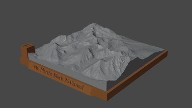 montar Martha negro montaña paisaje volcán terreno ambiente naturaleza fotogrametría elevación dem Ciencias 3d print model - Mito3D